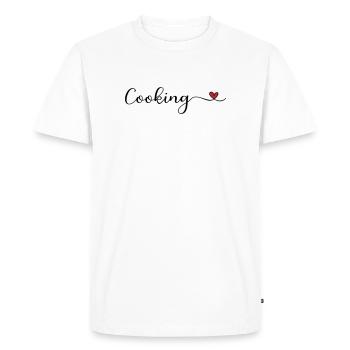 Cuire - T-shirt Premium bio Homme - blanc - Devant - Nico (187cm)
