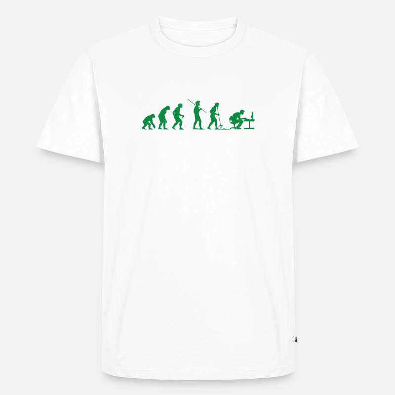 Programmierer Evolution Informatiker Entwickler - Männer Premium Bio T-Shirt - Weiß