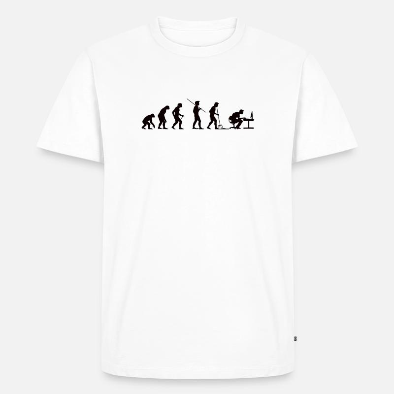Programmer Evolution Computer Scientist Developer - Men's Premium Organic T-Shirt - white