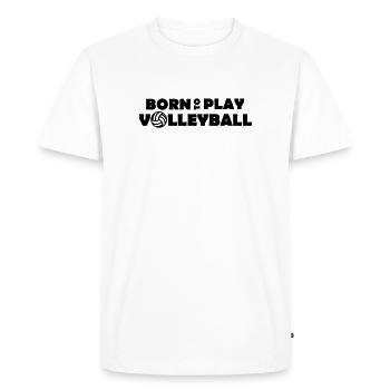 Born to play Volleyball - T-shirt Premium bio Homme - blanc - Devant - Nico (187cm)