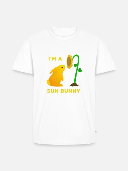 sun cottentail / Sonnenhäschen - Männer Premium Bio T-Shirt - Weiß