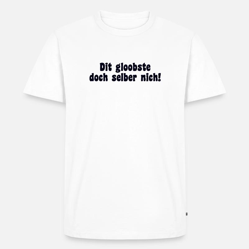 Berlin Spruch Dialekt Retro - Männer Premium Bio T-Shirt - Weiß