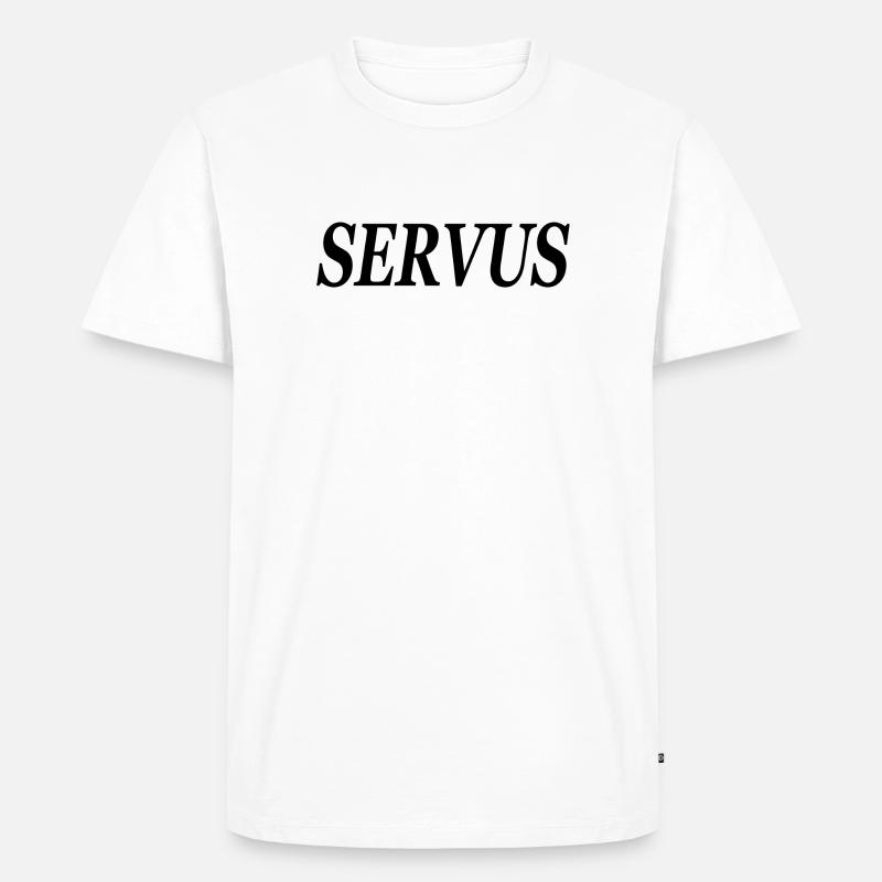 Servus Begrüßung Hallo - Männer Premium Bio T-Shirt - Weiß