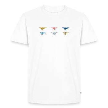Pilote de drone vintage - T-shirt Premium bio Homme - blanc - Devant - Nico (187cm)