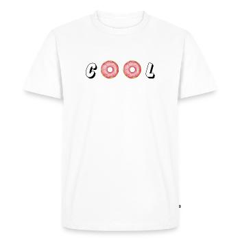 Délicieux beignets avec des pépites colorées - T-shirt Premium bio Homme - blanc - Devant - Nico (187cm)