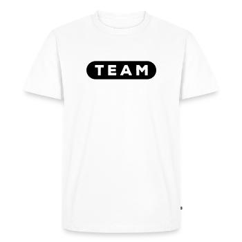 team_01 - T-shirt Premium bio Homme - blanc - Devant - Nico (187cm)