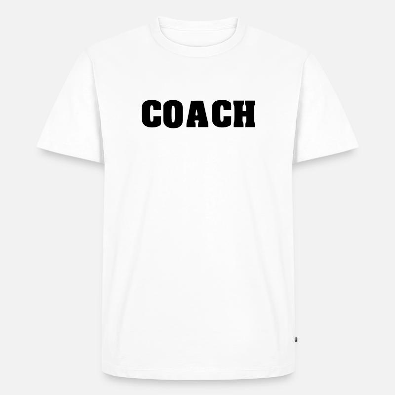 coach coaching - Männer Premium Bio T-Shirt - Weiß