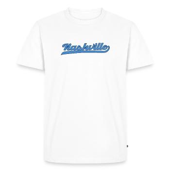 Design de lettrage à Nashville, Tennessee - T-shirt Premium bio Homme - blanc - Devant - Nico (187cm)