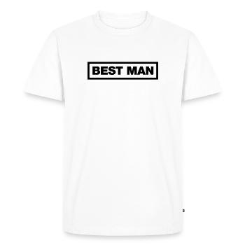 Best Man - Men's Premium Organic T-Shirt - white - Front - Nico (187cm)