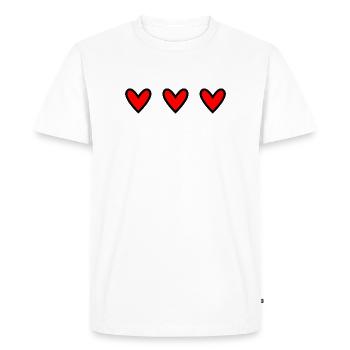 RETIREMENT. HAPPY RETIREMENT. HAPPY RETIREMENT. HEART - Men's Premium Organic T-Shirt - white - Front - Nico (187cm)