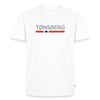 Norway Flag - Tonsberg - Norge - Norwegen - Men's Premium Organic T-Shirt - white - Front - Nico (187cm)