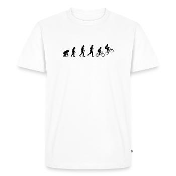 Motif BMX Cycliste pour garçons et hommes femmes - T-shirt Premium bio Homme - blanc - Devant - Nico (187cm)