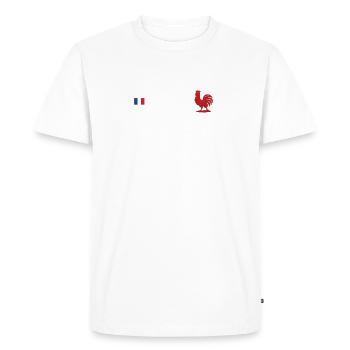France supporter - T-shirt Premium bio Homme - blanc - Devant - Nico (187cm)