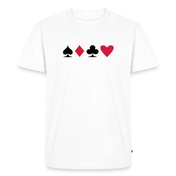 Poker Suit - T-shirt Premium bio Homme - blanc - Devant - Nico (187cm)