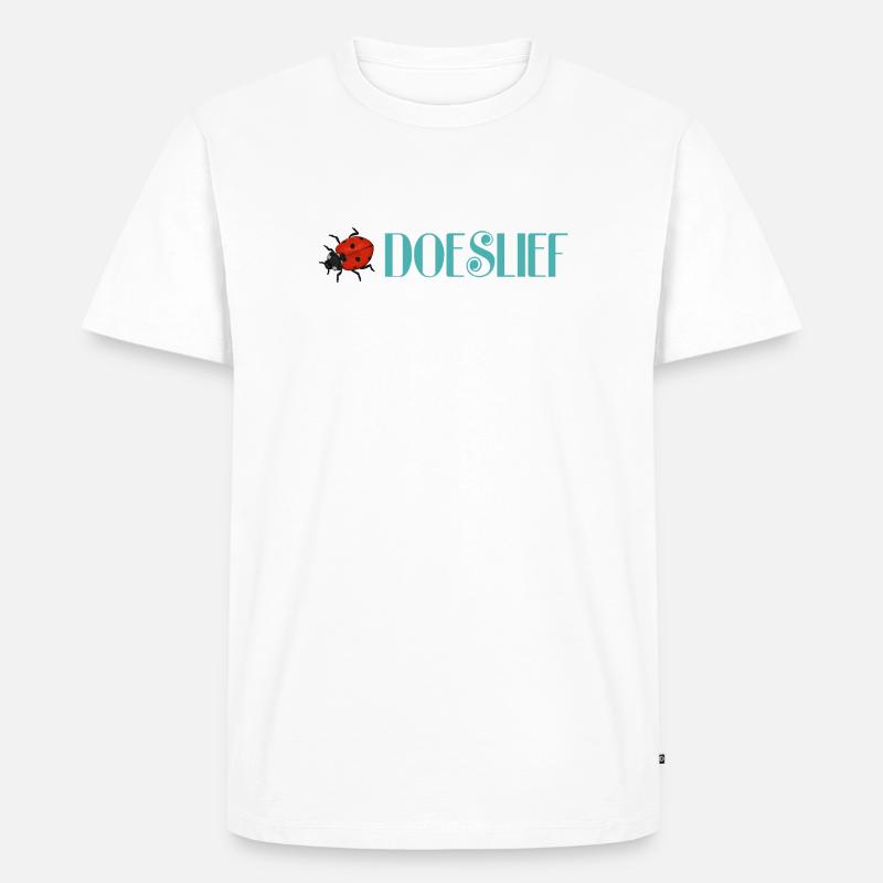 Süßer Marienkäfer Schwarze Punkte - Männer Premium Bio T-Shirt - Weiß