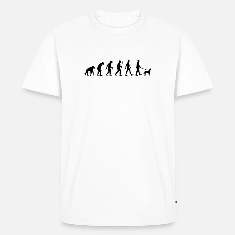 Evolution smooth collie man - Men's Premium Organic T-Shirt - white