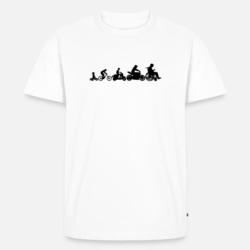 Evolution 2 Laufräder - Männer Premium Bio T-Shirt - Weiß