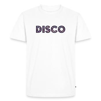 Discothèque - T-shirt Premium bio Homme - blanc - Devant - Nico (187cm)