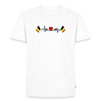 Heart rate cardio for Belgium - Men's Premium Organic T-Shirt - white - Front - Nico (187cm)