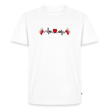 Cardio de fréquence cardiaque pour Little Poland - T-shirt Premium bio Homme - blanc - Devant - Nico (187cm)