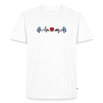 Cardio de fréquence cardiaque pour la province de Frise - T-shirt Premium bio Homme - blanc - Devant - Nico (187cm)