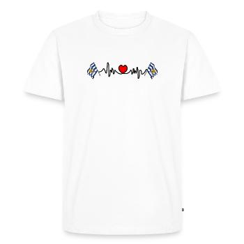 Cardio de fréquence cardiaque pour la province de Zélande - T-shirt Premium bio Homme - blanc - Devant - Nico (187cm)