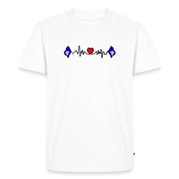 Fréquence cardiaque cardio Région de Bruxelles-Capitale - T-shirt Premium bio Homme - blanc - Devant - Nico (187cm)