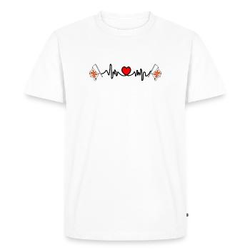 Cardio de fréquence cardiaque pour le Limbourg Belgique - T-shirt Premium bio Homme - blanc - Devant - Nico (187cm)