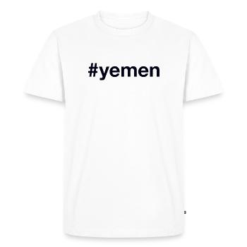 YEMEN Hashtag - Men's Premium Organic T-Shirt - white - Front - Nico (187cm)