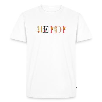 HEIDI name decorated with flowers - Men's Premium Organic T-Shirt - white - Front - Nico (187cm)