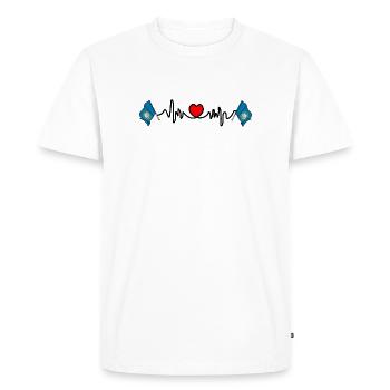 Cardio de fréquence cardiaque pour le Dakota du Sud - T-shirt Premium bio Homme - blanc - Devant - Nico (187cm)