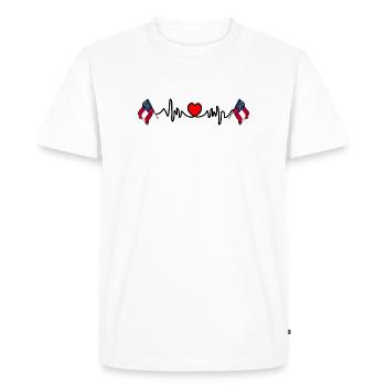 Heart rate cardio for Georgia - Men's Premium Organic T-Shirt - white - Front - Nico (187cm)