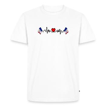 Cardio de fréquence cardiaque pour l’Iowa - T-shirt Premium bio Homme - blanc - Devant - Nico (187cm)