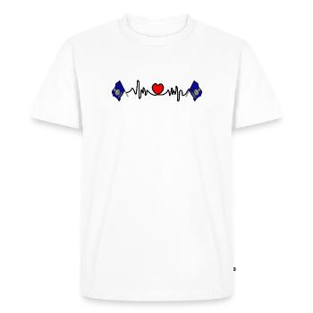Cardio de fréquence cardiaque pour Kansas - T-shirt Premium bio Homme - blanc - Devant - Nico (187cm)