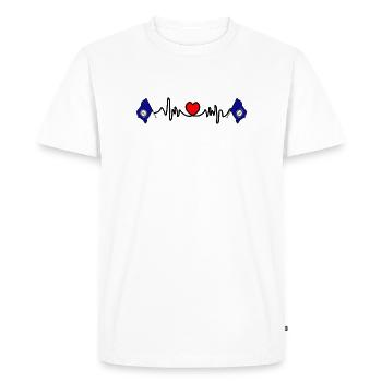 Cardio de fréquence cardiaque pour le Kentucky - T-shirt Premium bio Homme - blanc - Devant - Nico (187cm)
