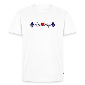 Cardio de fréquence cardiaque pour Nebraska - T-shirt Premium bio Homme - blanc - Devant - Nico (187cm)