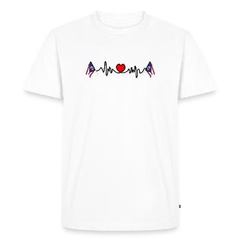 Heart rate cardio for Ohio - Men's Premium Organic T-Shirt - white - Front - Nico (187cm)