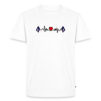 Cardio de fréquence cardiaque pour le Wyoming - T-shirt Premium bio Homme - blanc - Devant - Nico (187cm)