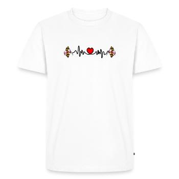 Cardio de fréquence cardiaque pour le Maryland - T-shirt Premium bio Homme - blanc - Devant - Nico (187cm)