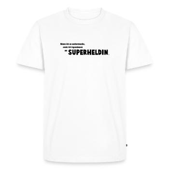 Superheroine - Men's Premium Organic T-Shirt - white - Front - Nico (187cm)