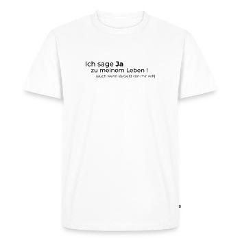 Ja zum Leben - T-shirt Premium bio Homme - blanc - Devant - Nico (187cm)