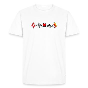 Kärnten Flags Heartbeat - Men's Premium Organic T-Shirt - white - Front - Nico (187cm)