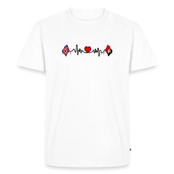Battement de cœur du Buckinghamshire et Grande-Bretagne - T-shirt Premium bio Homme - blanc - Devant - Nico (187cm)