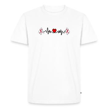 City of London Heartbeat - Men's Premium Organic T-Shirt - white - Front - Nico (187cm)