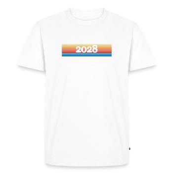 2028 - Men's Premium Organic T-Shirt - white - Front - Nico (187cm)