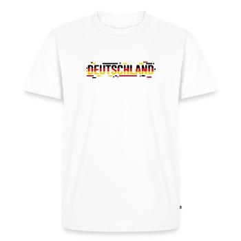 ALLEMAGNE – Typographie du style du drapeau glitch - T-shirt Premium bio Homme - blanc - Devant - Nico (187cm)