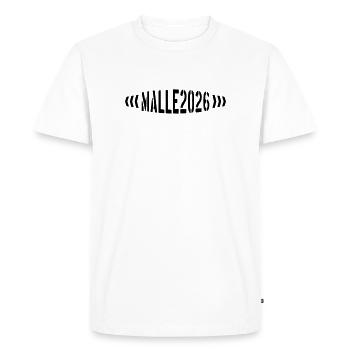 Malle 2026 - T-shirt Premium bio Homme - blanc - Devant - Nico (187cm)