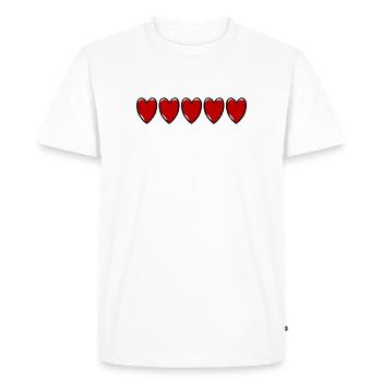 Amour de la ligne de cœur - T-shirt Premium bio Homme - blanc - Devant - Nico (187cm)