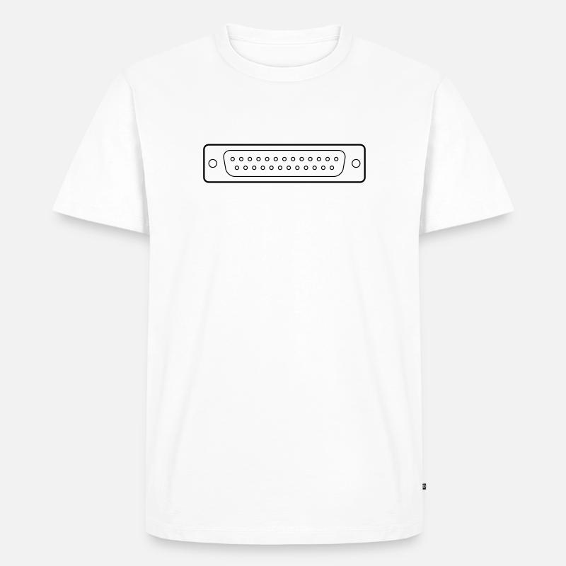DB 25 Connector Parallel, Drucker - Männer Premium Bio T-Shirt - Weiß