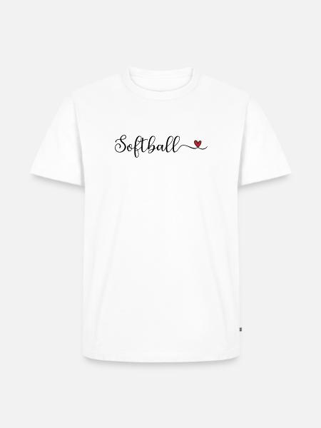 Softball - Männer Premium Bio T-Shirt - Weiß